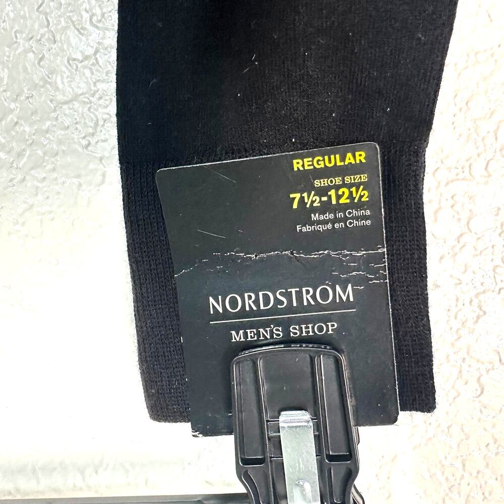 NWT Nordstrom Men's Socks 7.5-12.5 Dress Black Classic New  Luxury Staple